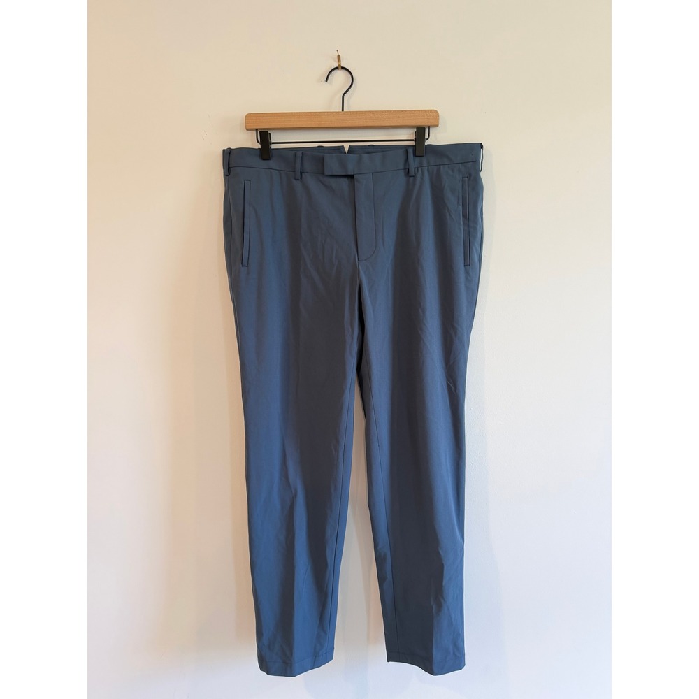 Sene FlexTech Trousers Mens 38x30 Slate Blue Technical Chino Stretch Pants
